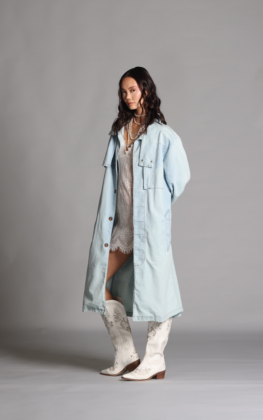 Japanese Denim Trench Coat