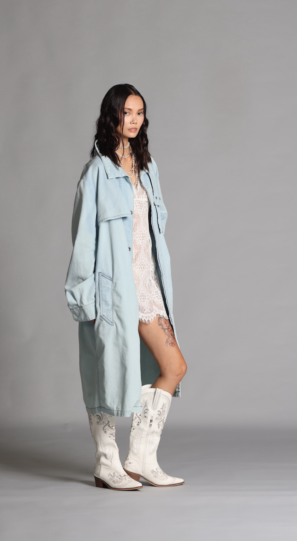 Japanese Denim Trench Coat