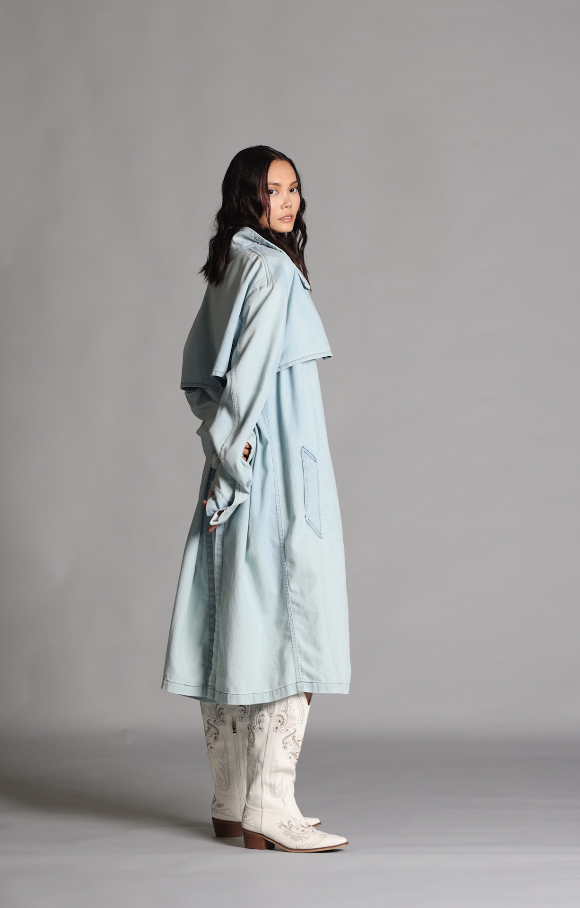 Japanese Denim Trench Coat