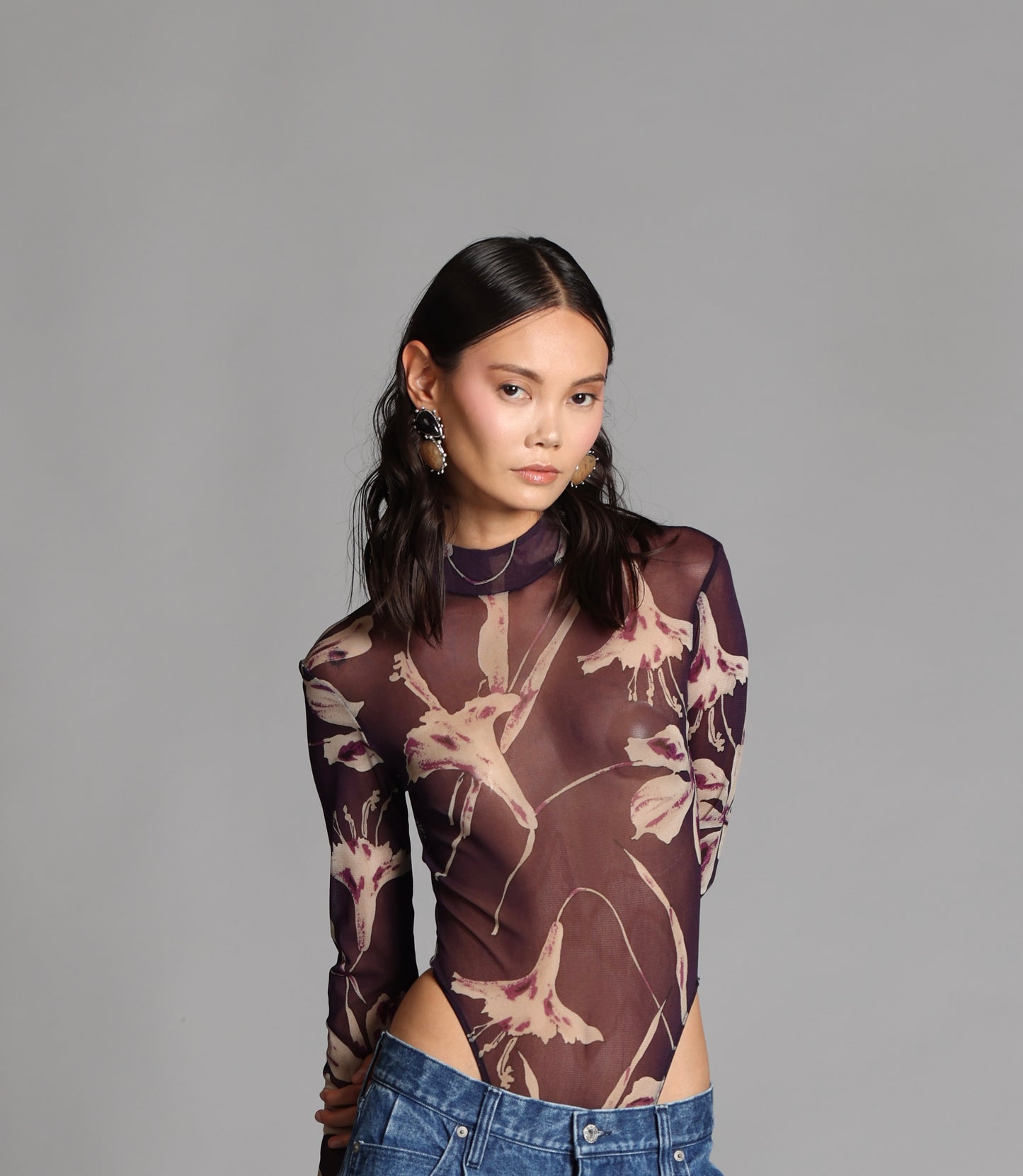 Purple Orchid Mesh Bodysuit