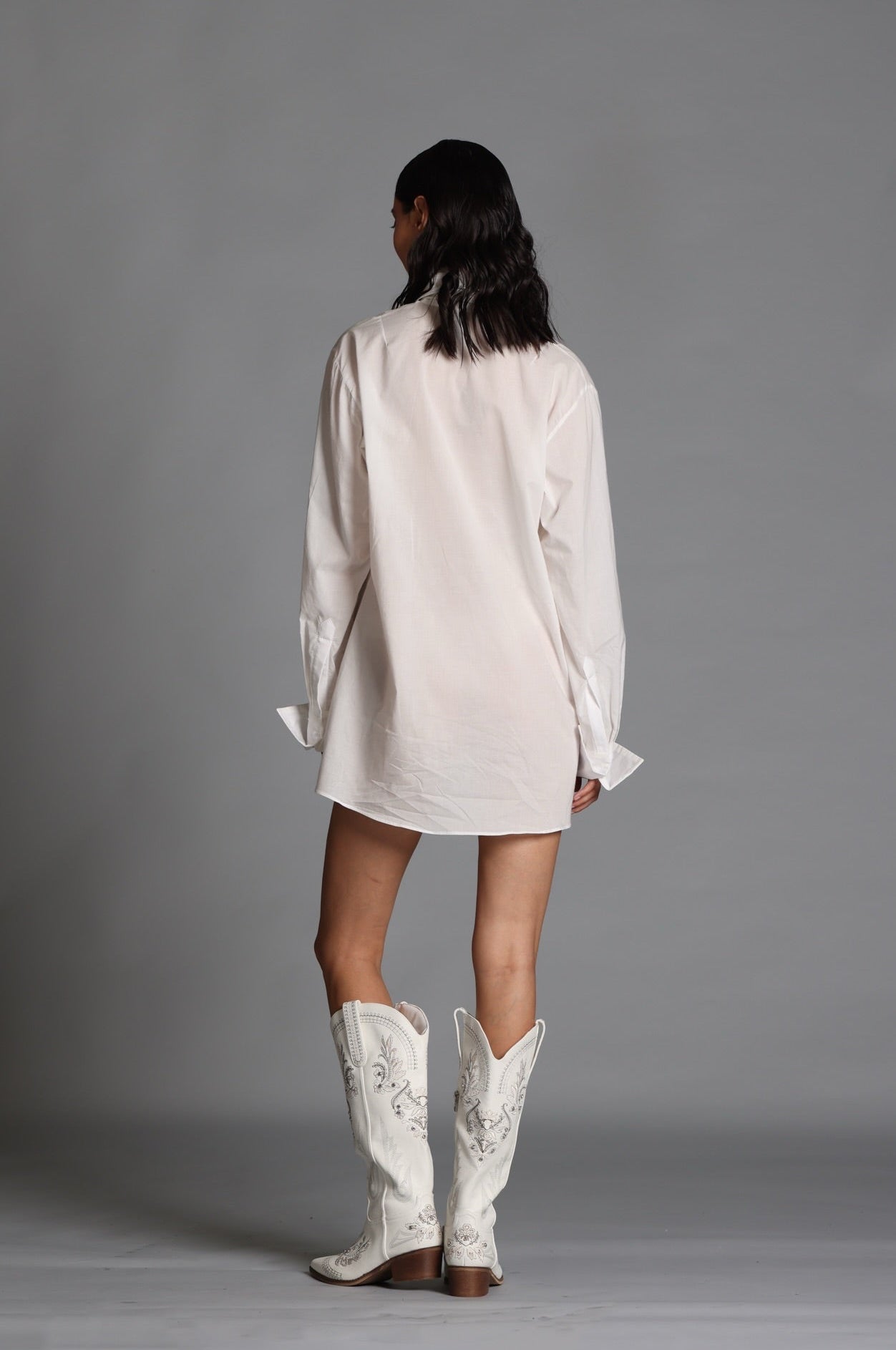 French Seam Cotton Long Sleeve Shirt