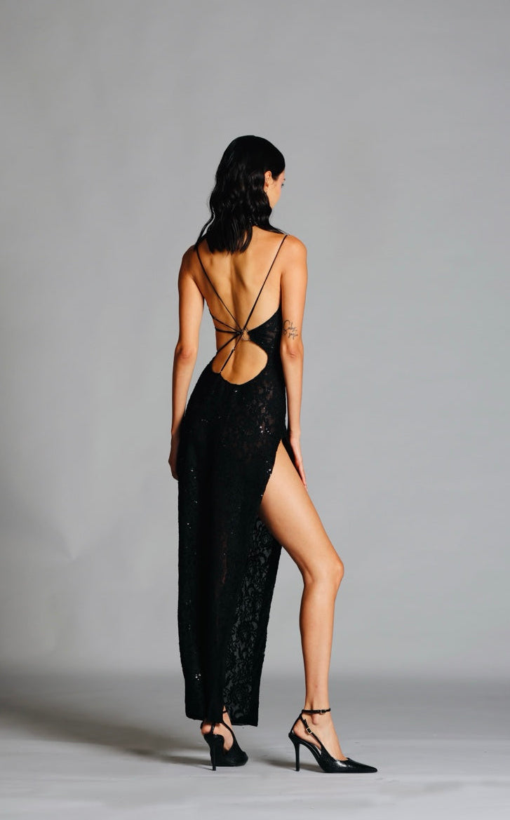 Black Lace Circe Dress