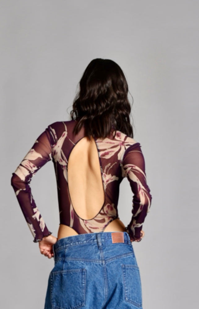 Purple Orchid Mesh Bodysuit
