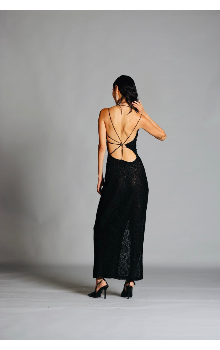 Black Lace Circe Dress