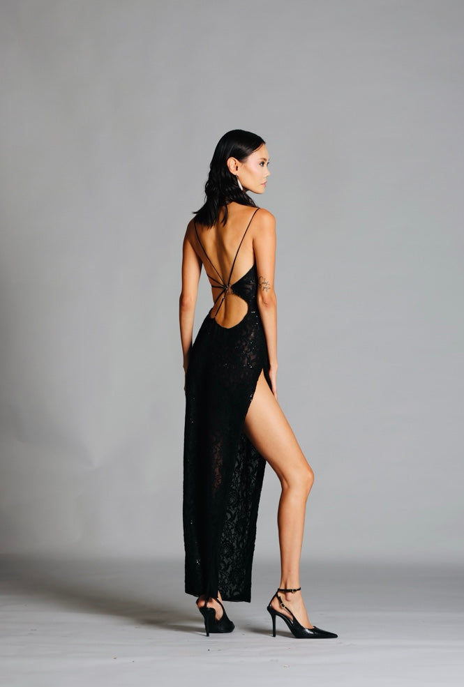 Black Lace Circe Dress
