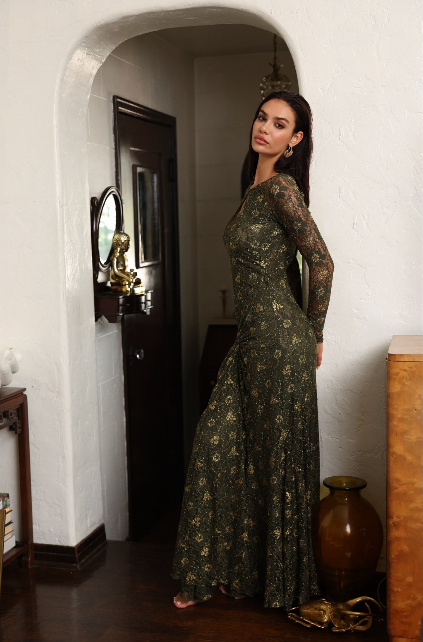 Floral Long Sleeve Maxi Dress